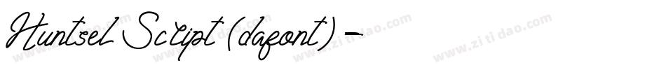 Huntsel Script (dafont)字体转换